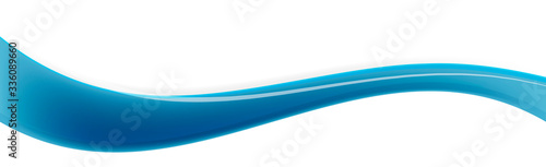 Fotografía Cyan, blue curved line