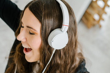 girl listening to music