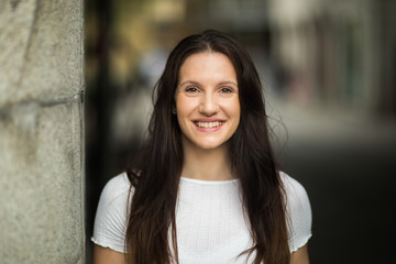 portrait of a young woman smiling