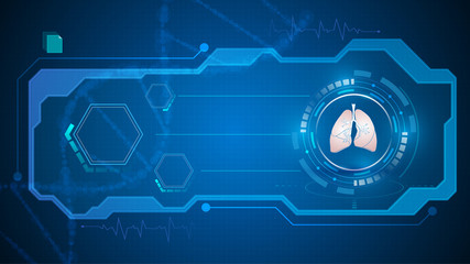 Wall Mural - lung scanning medical health care innovative design concept background