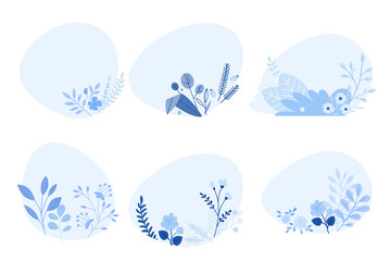 Wall Mural - modern flat design nature and floral elements for labels and badges design. vector illustration conc