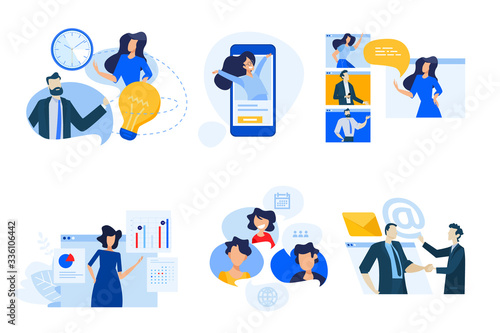 Fotografía Flat design concept icons collection