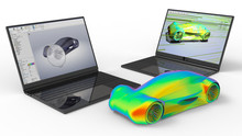 3D Rendering - Car Aerodynamic Coefficient Simulation