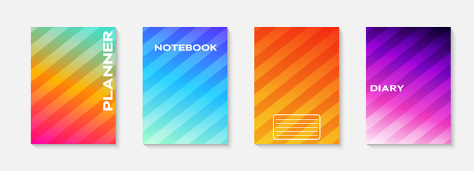 Poster - Minimal vector abstract cover notebook design. Planner and diary cover for print. Abstract design for copybook brochures and school books. Notebook paper. Brochure, book, magazine template
