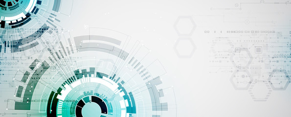 Aufkleber - Abstract technology circuit board. Communication concept.