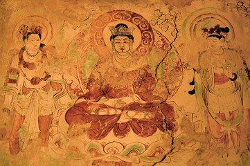 Poster - ancient art murals of dunhuang grottoes in china