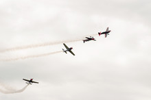 The Blades Aerobatic Display Team Performs At An Airshow