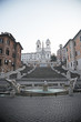 Rome, Italy-29 Mar 2020: Popular tourist spot Piazza di Spagna is empty following the coronavirus confinement measures put in place by the governement, Rome, Italy