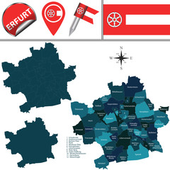 map of erfurt, germany