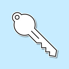 Wall Mural - Line key sticker icon. Simple thin line, outline vector of real estate icons for ui and ux, website or mobile application