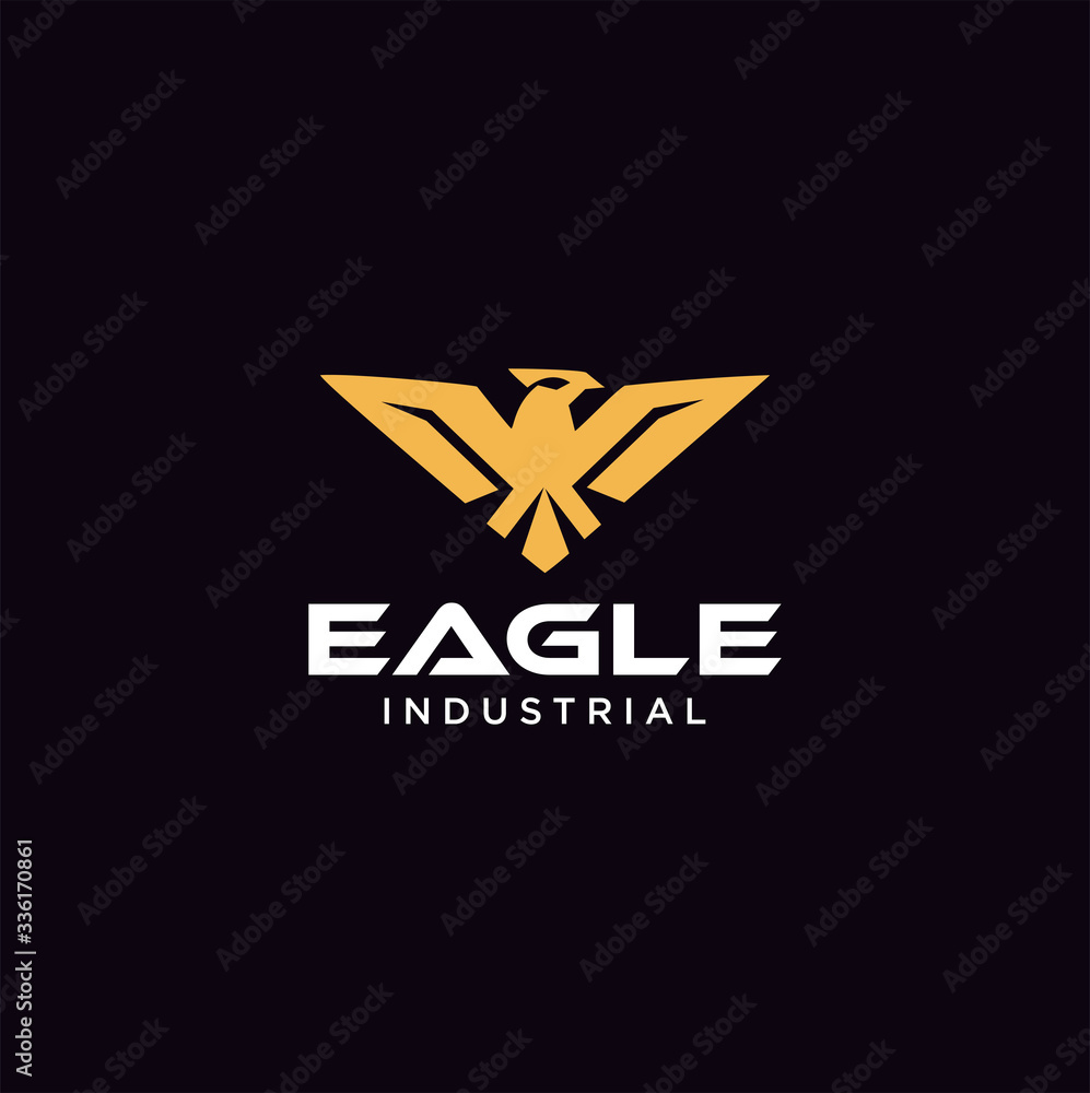 Gold Heraldic Eagle Logo Luxury design Vector Stock Illustration, Bird ...