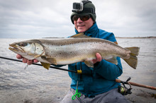 Angler With Big Colored Sea Trout