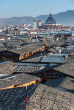 Rooftops Of Shangrila In Yunnan, China