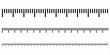 © Muffinstock - Measuring scale, marking for ruler, length measurement scale chart, thermometer scale, marks for tape measure. Vector illustration