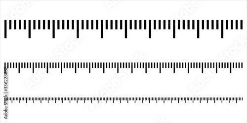 Fotografía Measuring scale, marking for ruler, length measurement scale chart, thermometer scale, marks for tape measure