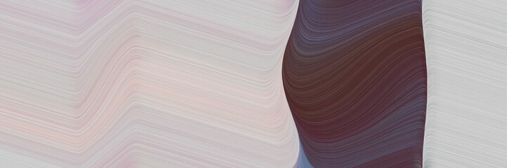 Leinwandbilder - modern landscape banner with waves. modern curvy waves background illustration with pastel gray, old mauve and dim gray color