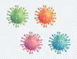 Coronavirus Covid-19 Vector 3d Realistic Illustration Set