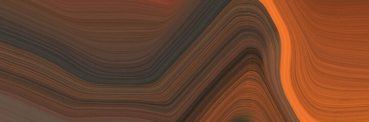 Poster - modern landscape orientation graphic with waves. curvy background illustration with old mauve, coffee and sienna color