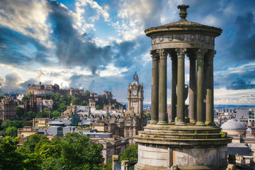 Poster - The city of Edinburgh in Scotland - View from Calton Hill