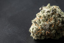 Close Up Macro Of Green Cannabis Bud