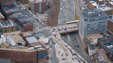 Fototapeta Miasto - Aerial view over the city of Boston