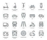 Fototapeta Panele - Road Transport Icons
