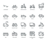 Fototapeta Panele - Road Transport Icons