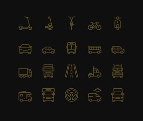 Wall Mural - Road Transport Icons