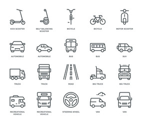 road transport icons