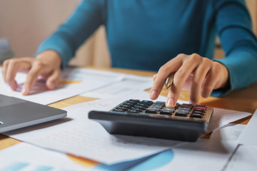 Fototapete - business finance and accounting concept