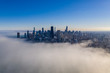 Chicago Under a Layer of Clouds - Aerial View