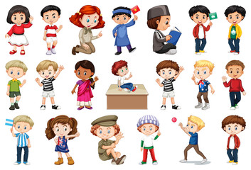 Poster - Large set of children doing different activities