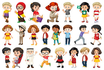 Poster - Large set of children doing different activities