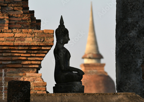 Buddhas in Sukhothai, Thailand Canvas Print