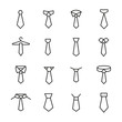 Premium set of necktie line icons.