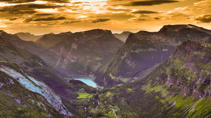 Sticker - Geirangerfjord from Dalsnibba viewpoint, Norway