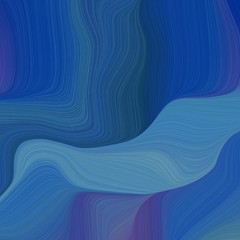 Leinwandbilder - elegant background square graphic with teal blue, steel blue and midnight blue color. modern waves background illustration