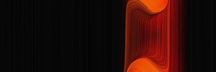 Poster - elegant artistic banner with firebrick, black and dark red colors. fluid curved flowing waves and curves