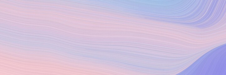 Poster - elegant artistic horizontal banner with thistle, light pastel purple and light steel blue colors. fluid curved lines with dynamic flowing waves and curves