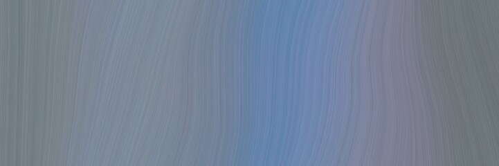 Poster - elegant flowing designed horizontal header with slate gray, light slate gray and dim gray colors. fluid curved flowing waves and curves