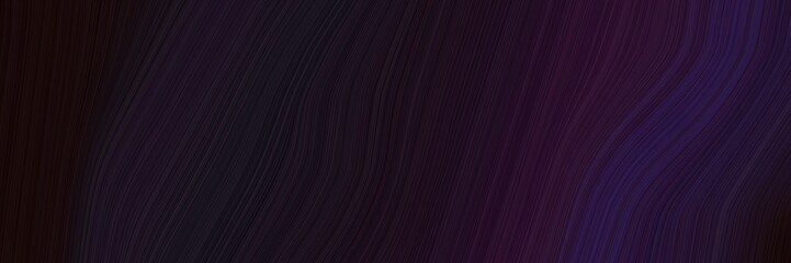 Poster - elegant decorative header design with very dark pink, very dark blue and very dark violet colors. fluid curved lines with dynamic flowing waves and curves