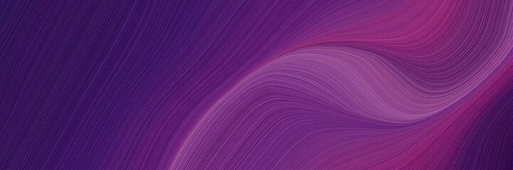 Poster - elegant artistic banner with very dark magenta, antique fuchsia and very dark violet colors. fluid curved flowing waves and curves