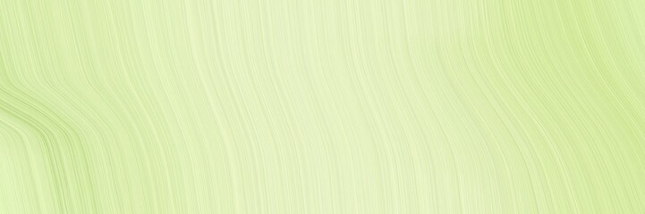 Poster - elegant flowing horizontal banner with pale golden rod, tea green and light golden rod yellow colors. fluid curved flowing waves and curves
