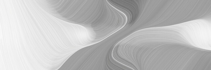 Poster - elegant surreal banner with dark gray, lavender and dim gray colors. fluid curved lines with dynamic flowing waves and curves