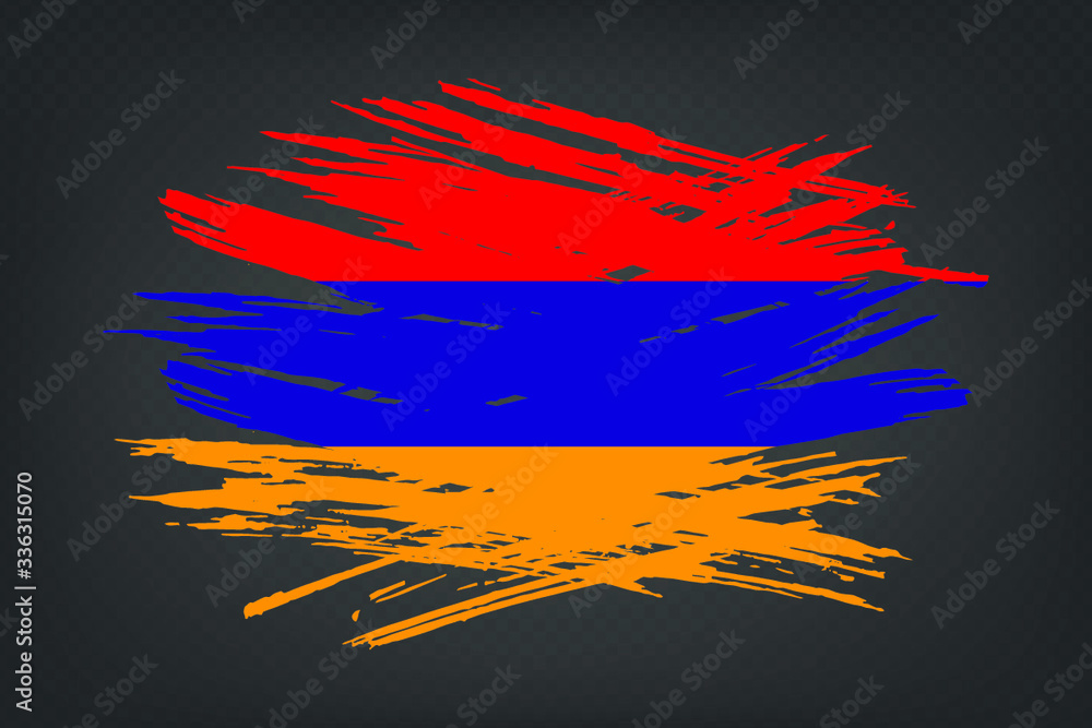 Grunge flag of Armenia. Vector illustration of a grunge texture on a ...