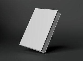 Wall Mural - blank a4 book hardcover mockup floating on grey background 3d rendering
