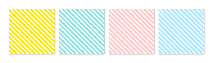 Aufkleber - Background pattern seamless diagonal stripe abstract colorful pastel colors. Summer background design.