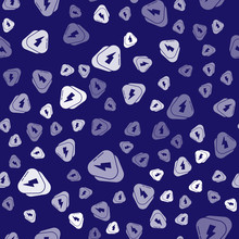 White Guitar Pick Icon Isolated Seamless Pattern On Blue Background. Musical Instrument. Vector Illustration