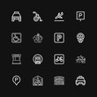 © Nadir - Editable 16 parking icons for web and mobile