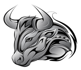 Bull head tattoo